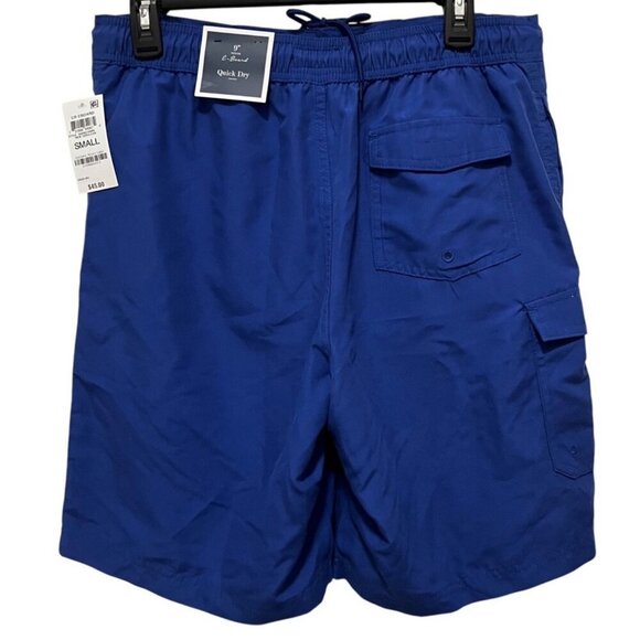 Club Room Small Mens Quick Dry Swim Trunks With Mesh Lining & Cargo Pockets Blue - Picture 2 of 8